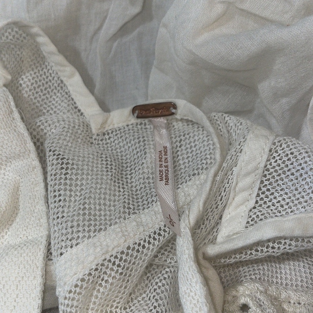 NWT Free People Ivory Marrakesh CrissCross Tunic Dress • Large - Picture 5 of 10